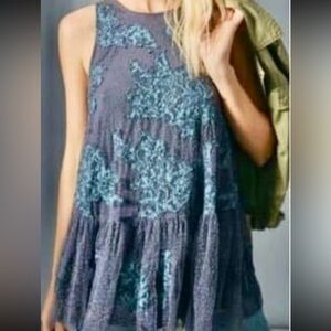 Anthropology lace tank top beaded. NWOT size M